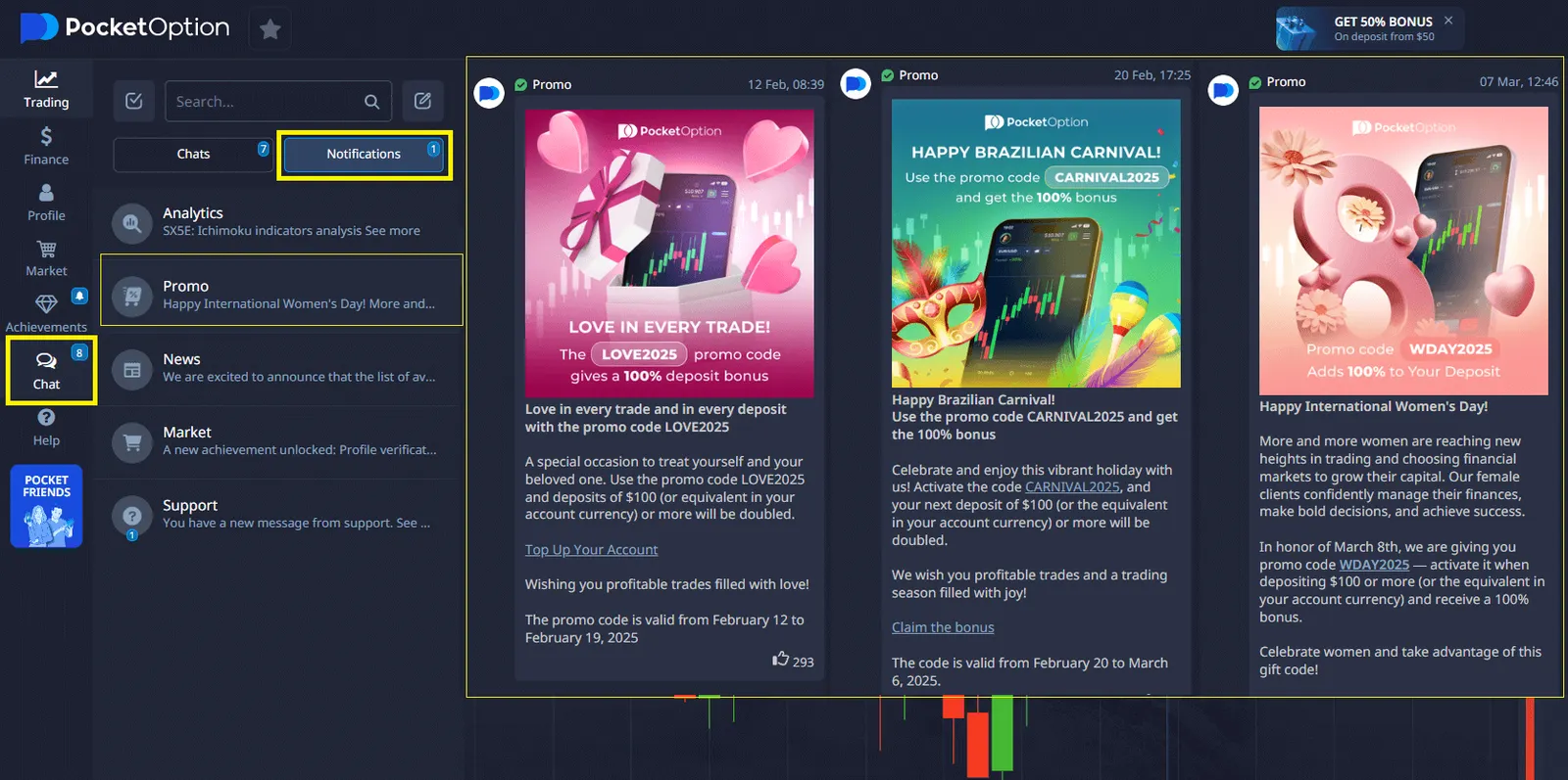 Kod Promosi Pocket Option